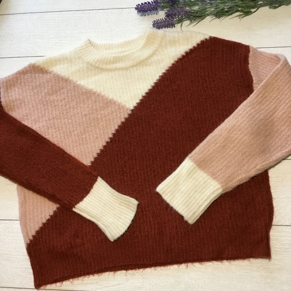 Silverflint Fuzzy Color Block Sweater - image 2